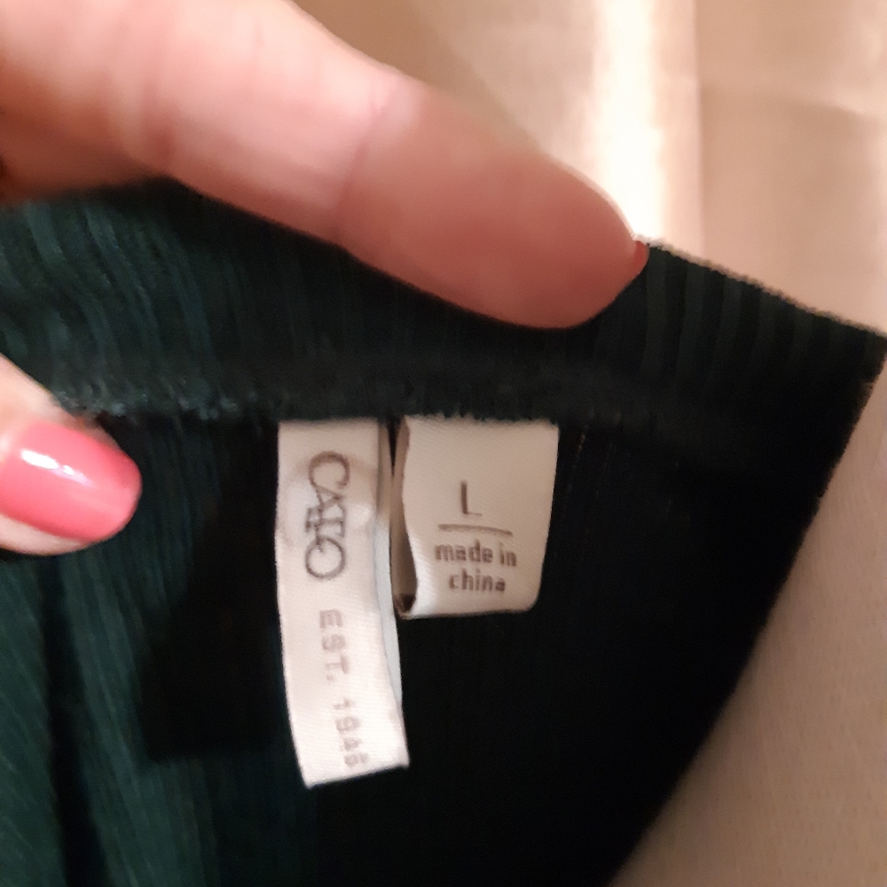 Green cutout shoulder shirt Cato size large - Picture 5 of 5